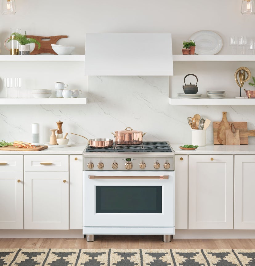 Cafe CGY366P4MW2 36 Inch Freestanding Professional Gas Range with C...