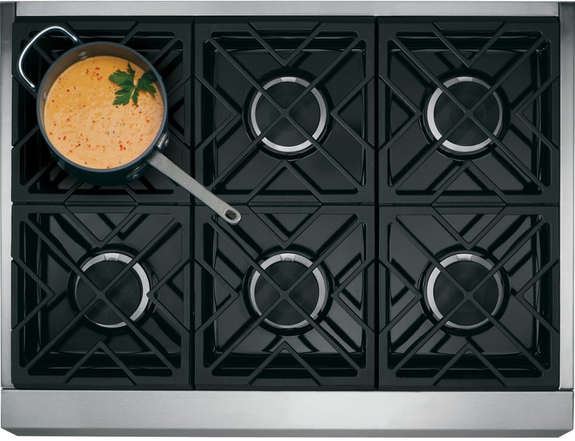 Cafe CGY366P4MW2 36 Inch Freestanding Professional Gas Range with C...