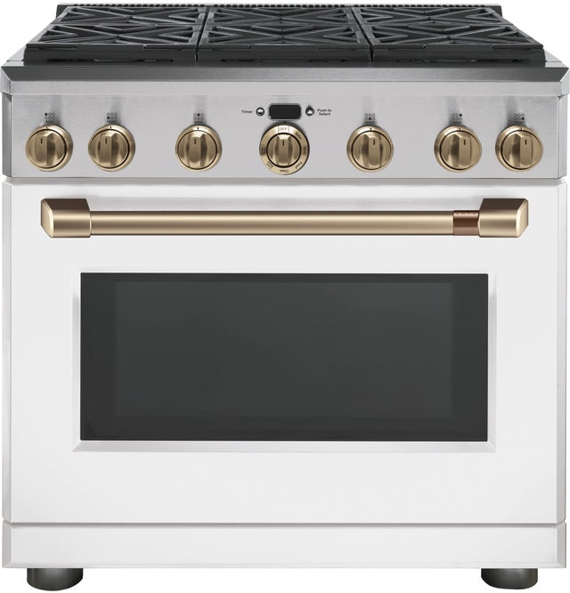 Cafe CGY366P4MW2 36 Inch Freestanding Professional Gas Range with C...