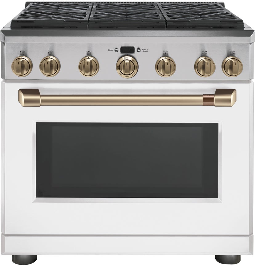 Cafe CGY366P4MW2 36 Inch Freestanding Professional Gas Range with C...