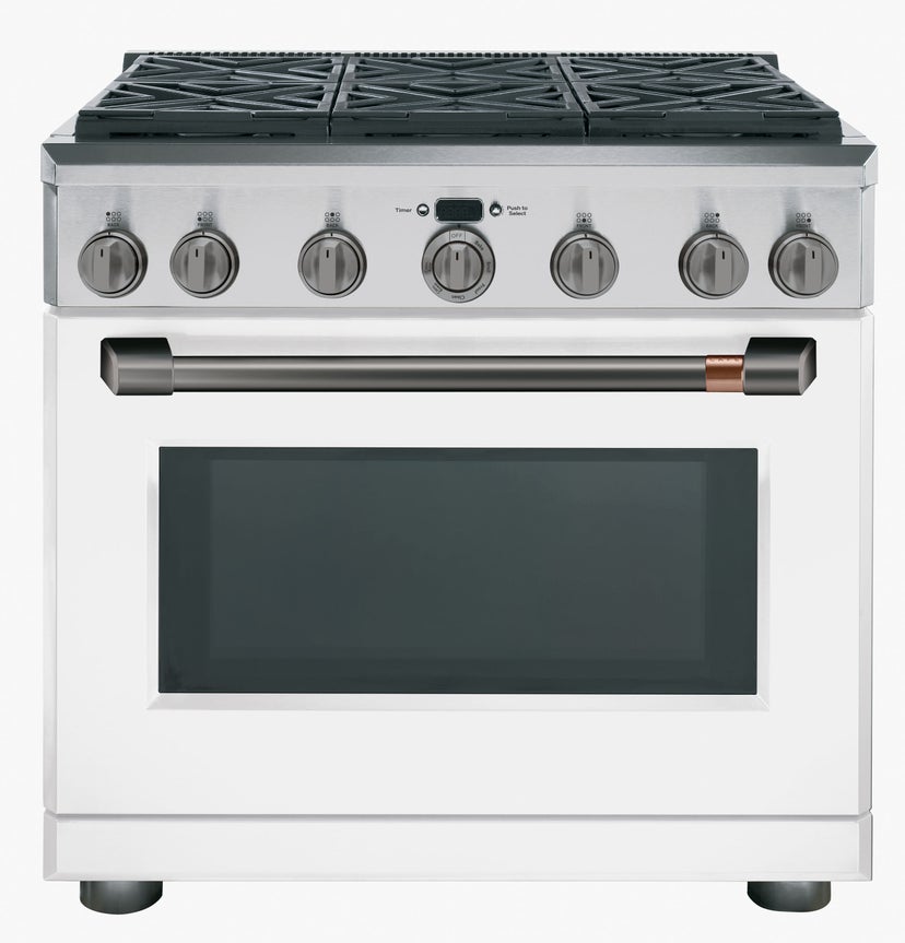 Cafe CGY366P4MW2 36 Inch Freestanding Professional Gas Range with C...