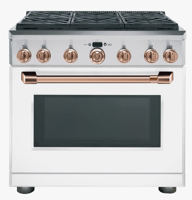 Cafe CGY366P4MW2 36 Inch Freestanding Professional Gas Range with C...