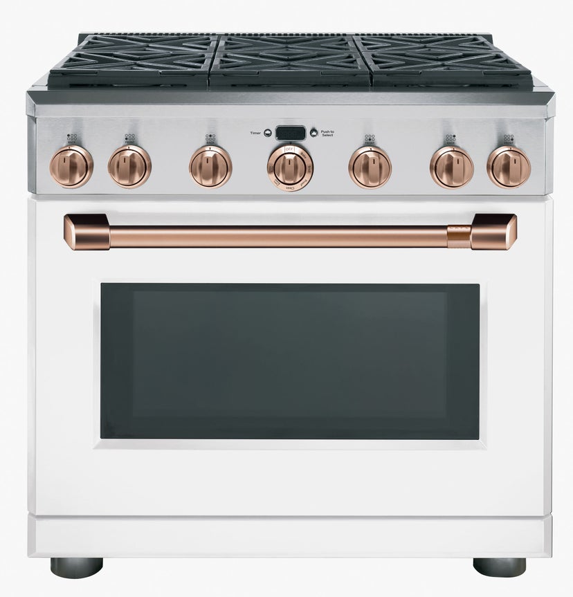 Cafe CGY366P4MW2 36 Inch Freestanding Professional Gas Range with C...