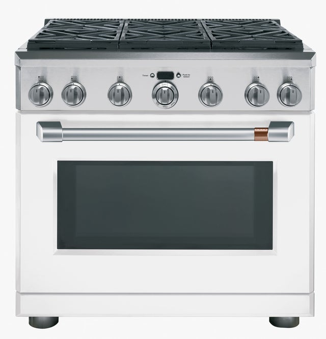 Cafe CGY366P4MW2 36 Inch Freestanding Professional Gas Range with C...