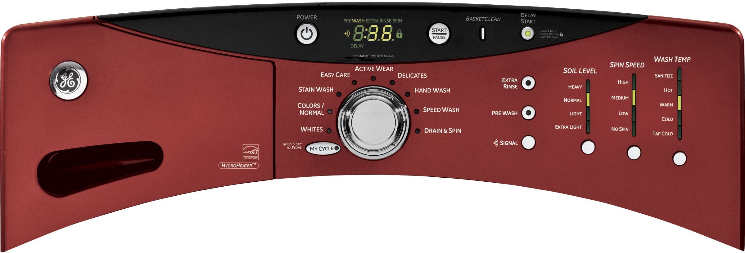 GE WCVH6800JMV Vermillion Red