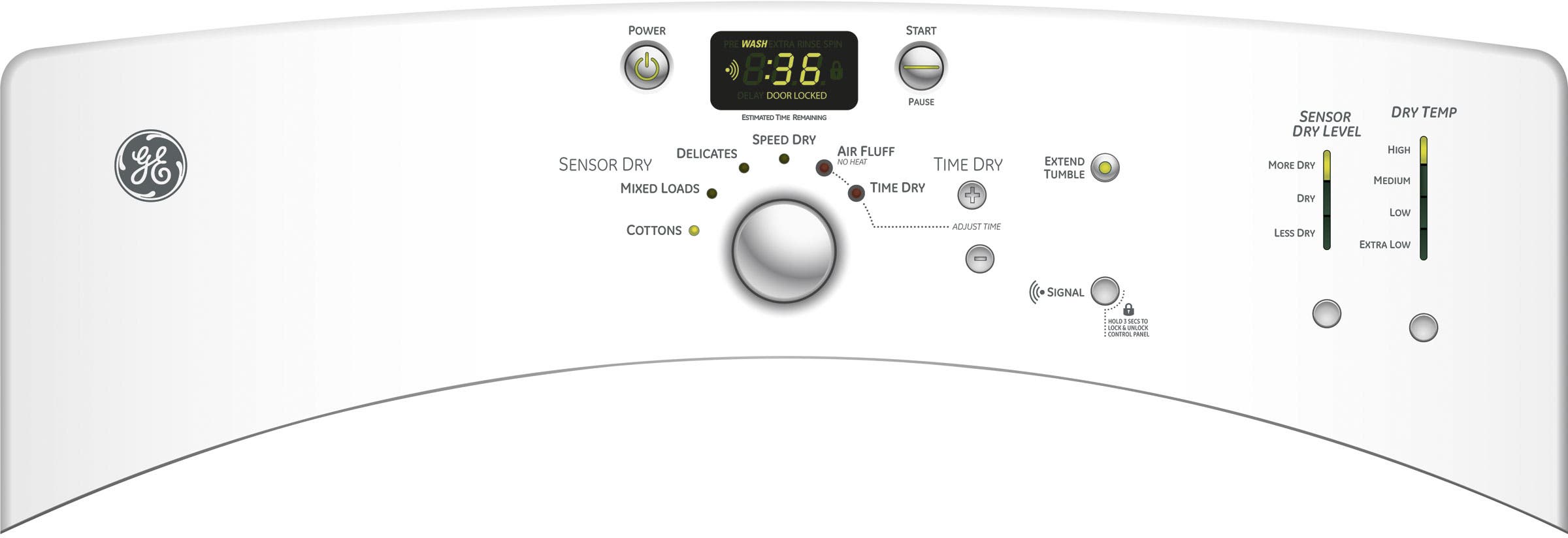 GE GFDN110ELWW White