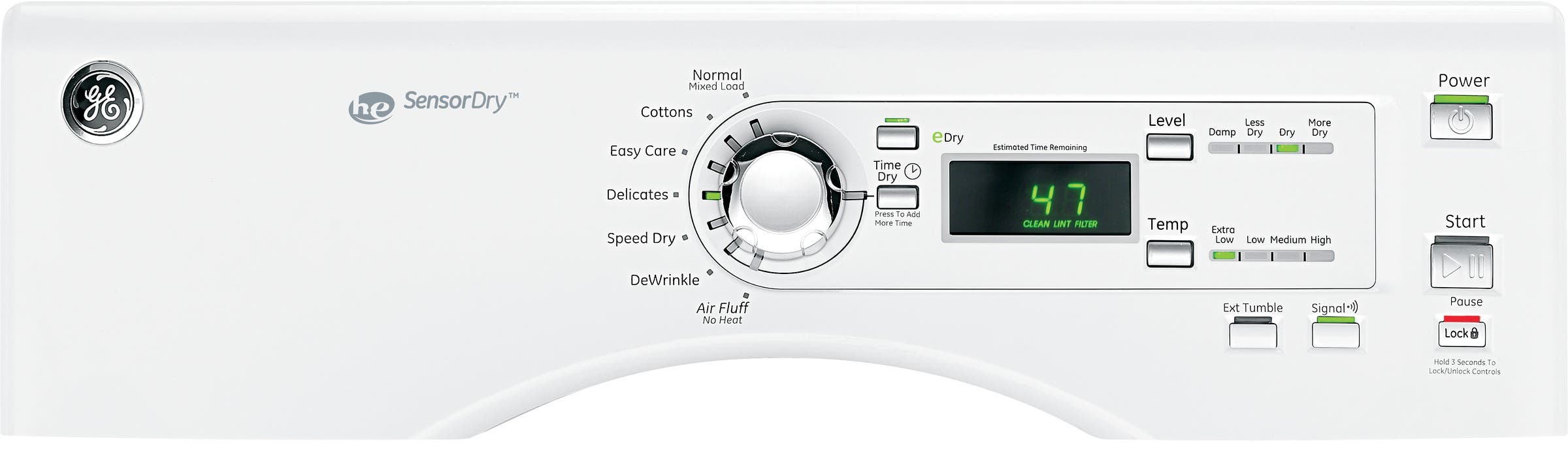 GE GFDN120EDWW 27 Inch 7.0 cu. ft. Electric Dryer