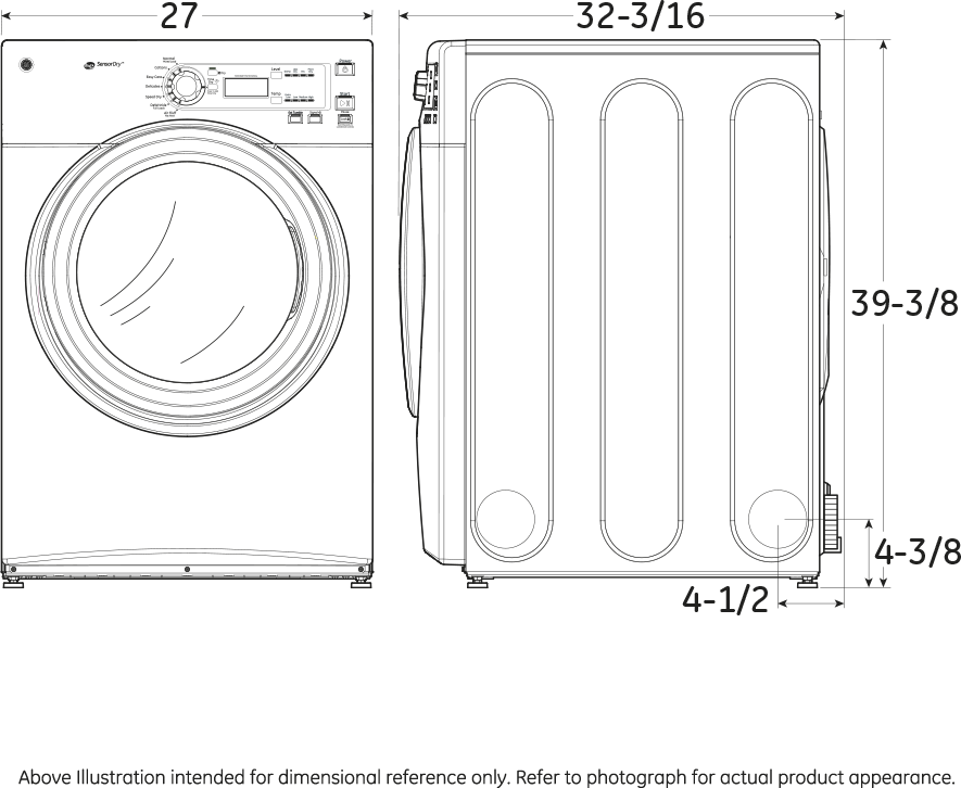 GE GFDN120EDWW 27 Inch 7.0 cu. ft. Electric Dryer
