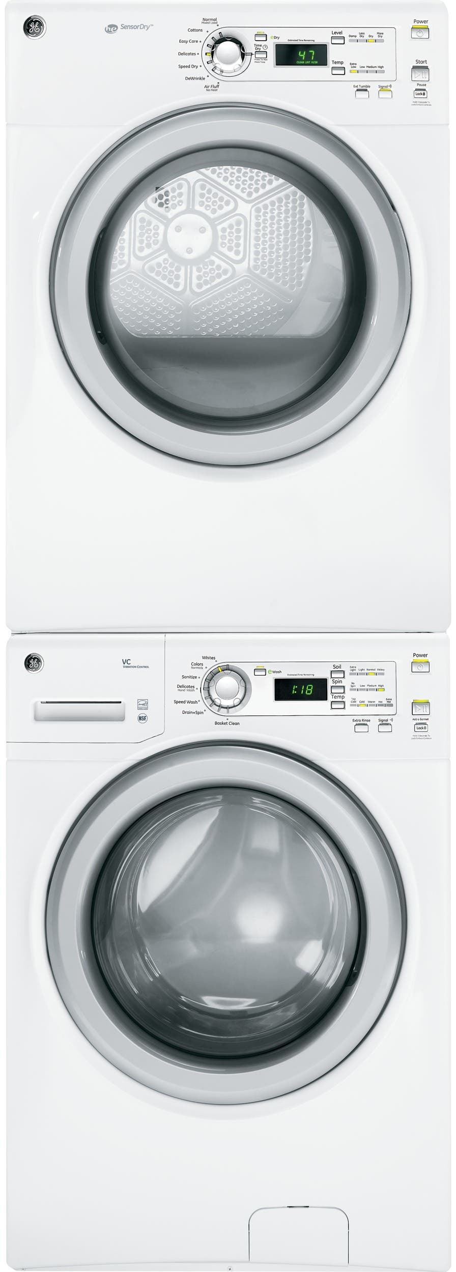 GE GFDN120GDWW 27 Inch 7.0 cu. ft. Gas Dryer