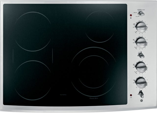 GE PP932SMSS 30" Smoothtop Electric Cooktop with 4 Ribbon Eleme...