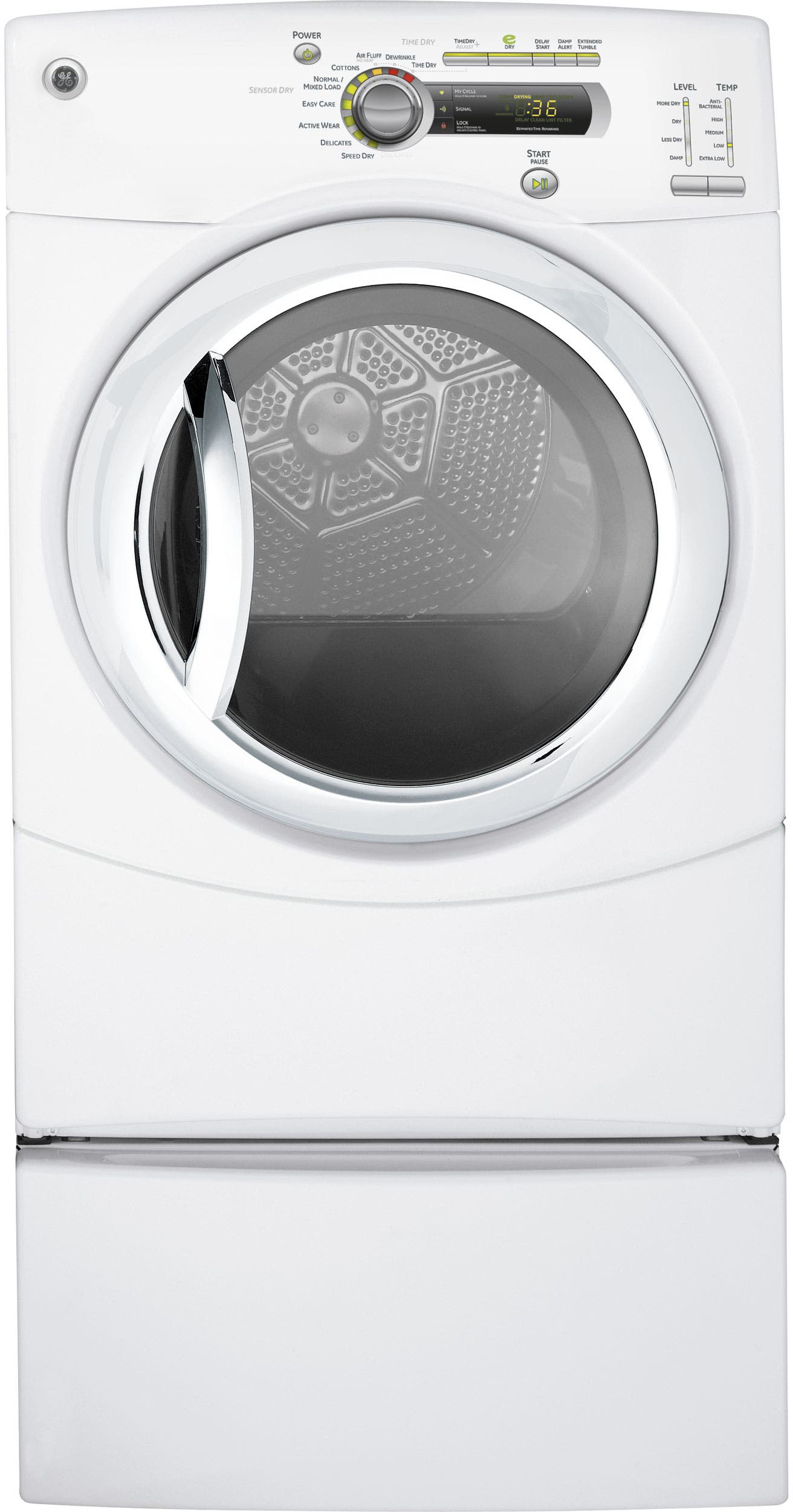 GE GFDN240ELWW White on White