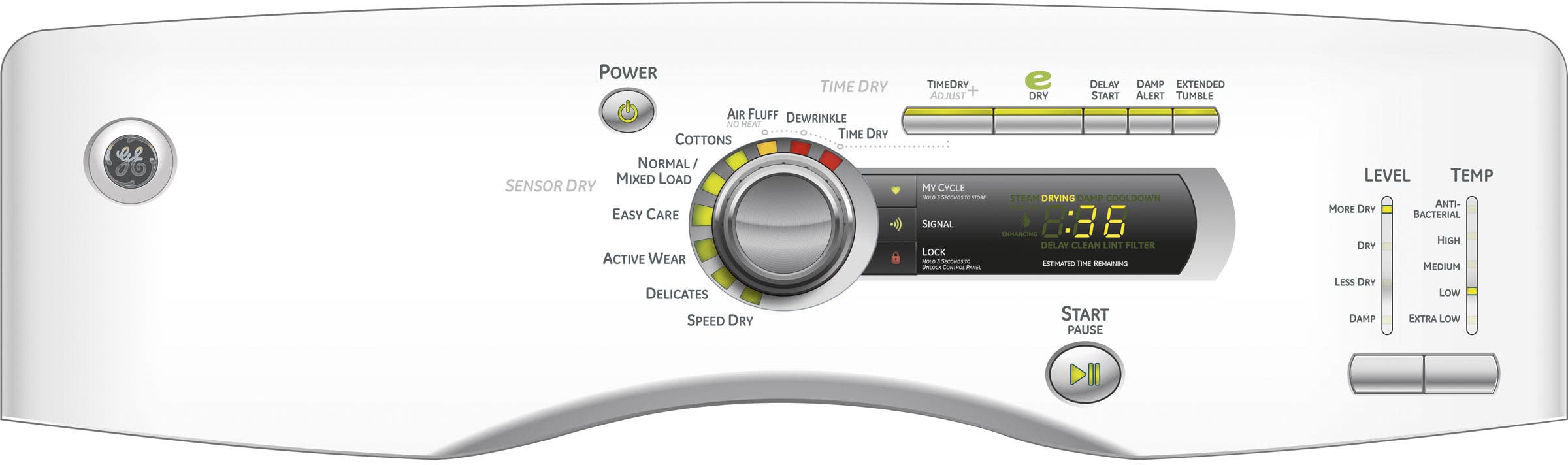 GE GFDN240ELWW White on White