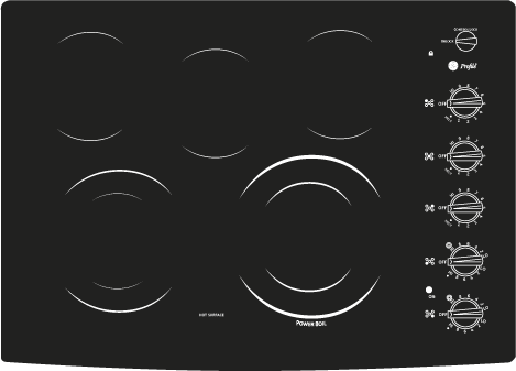 GE PP944DTBB Black
