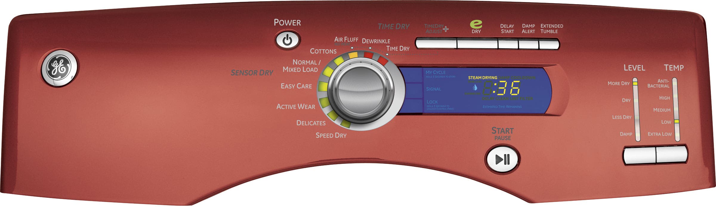 GE GFDN245ELMV Vermilion Red