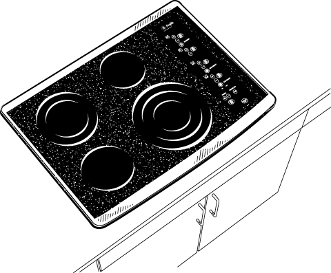 GE PP945SMSS Black Surface with Stainless Steel Trim