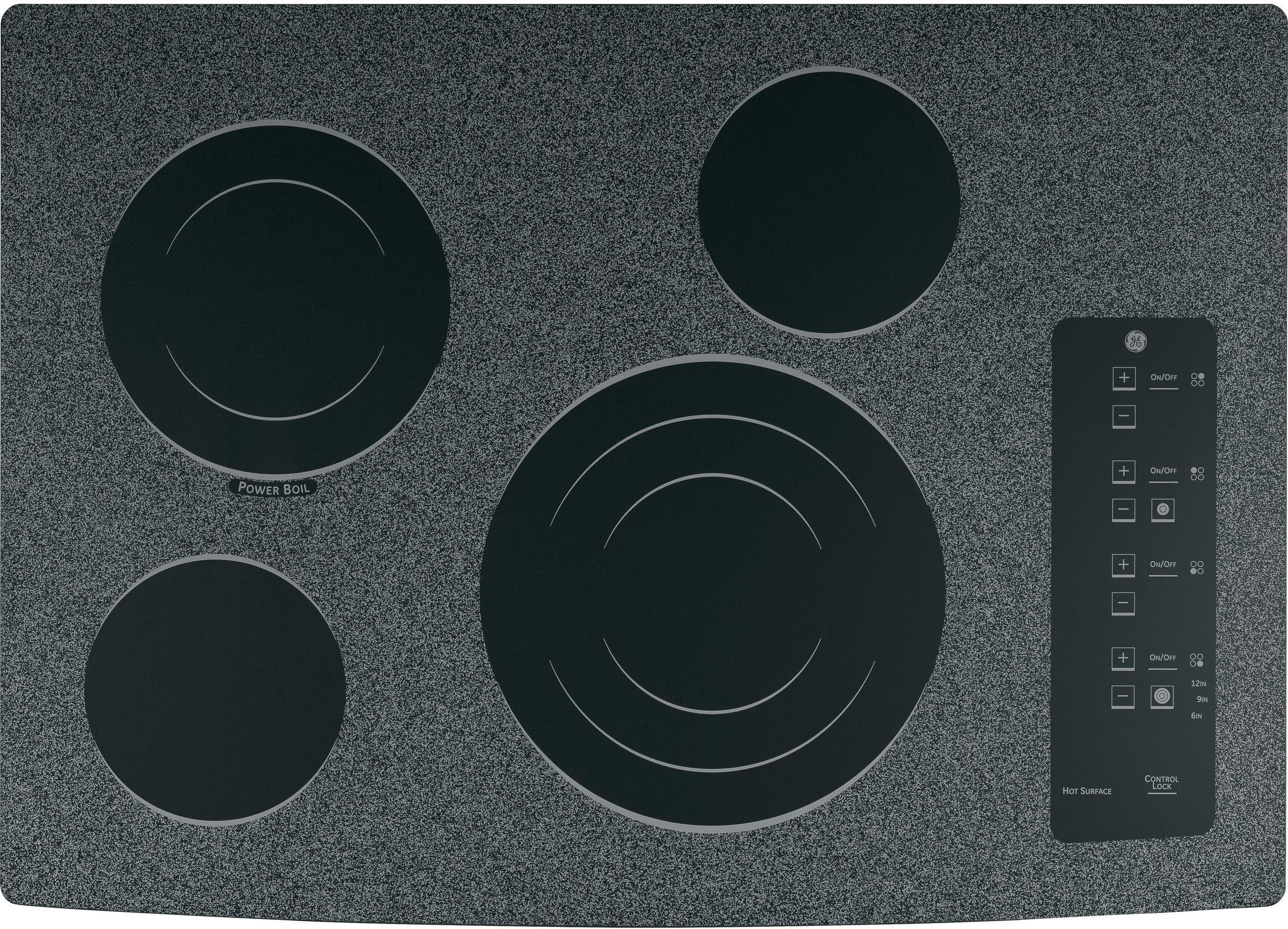 GE PP945WMWW White Pattern on Black Surface