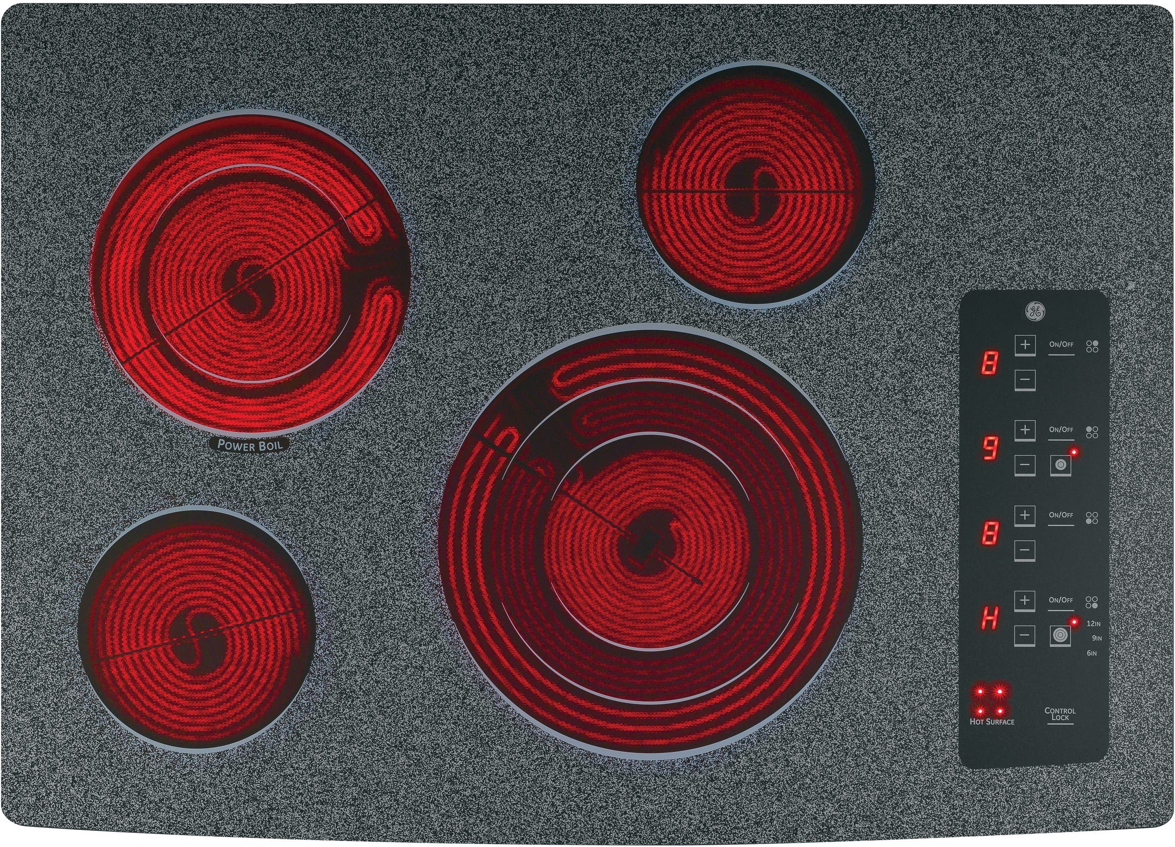 GE PP945WMWW White Pattern on Black Surface