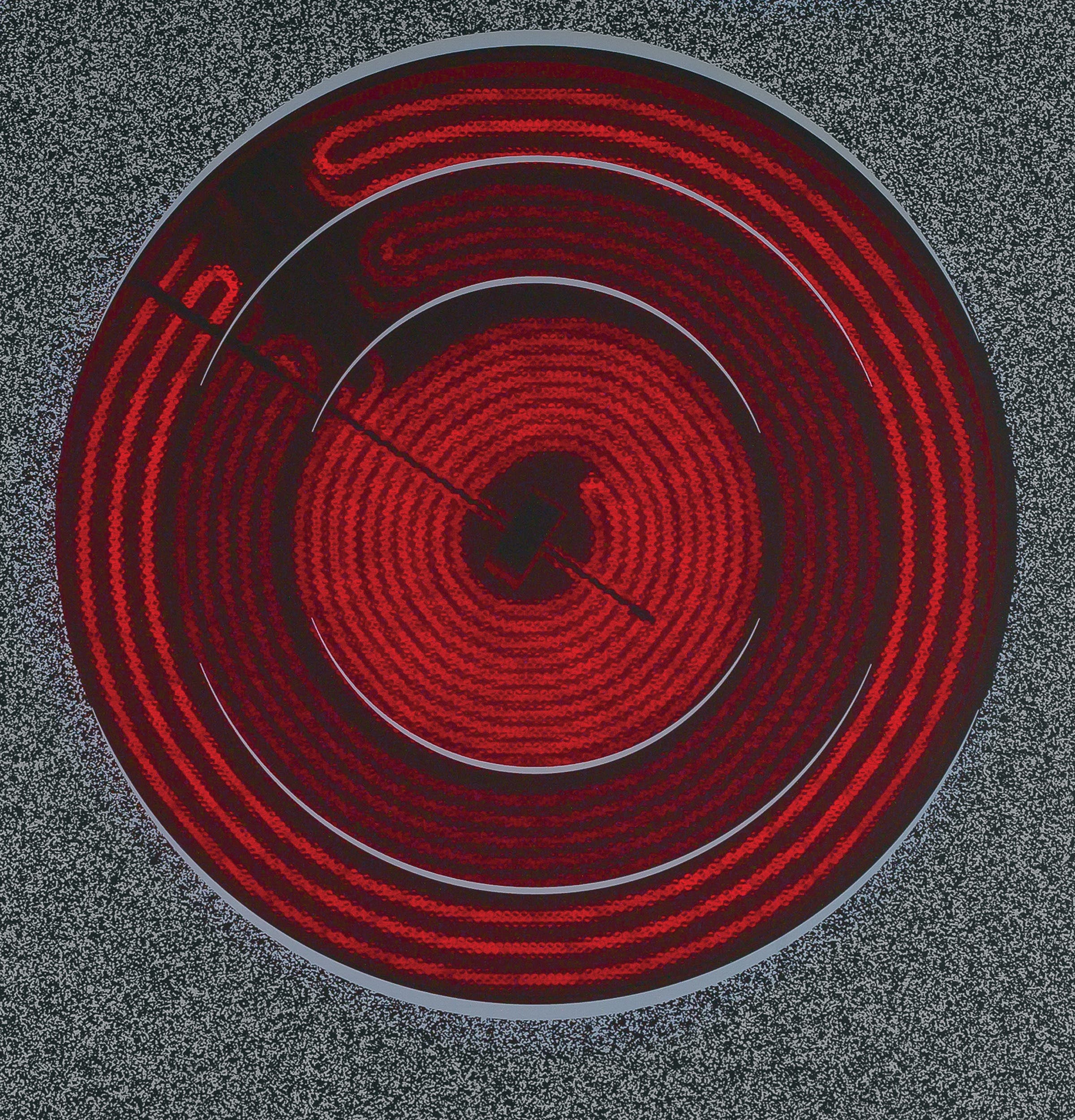 GE PP945WMWW White Pattern on Black Surface