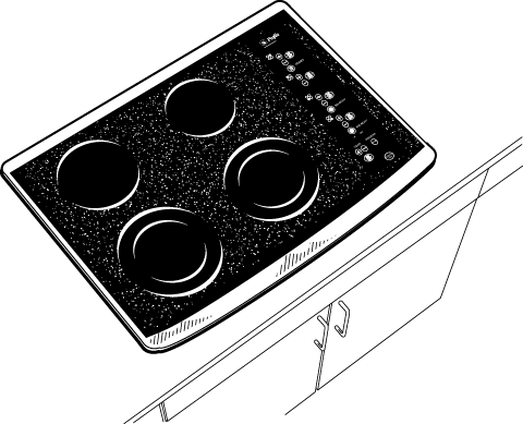 GE PP950SMSS Black Surface with Stainless Steel Trim