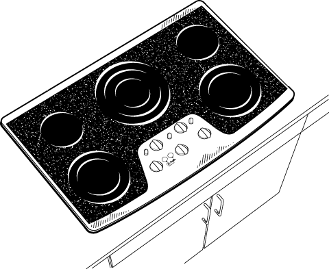GE PP972SMSS Black Surface with Stainless Steel Trim