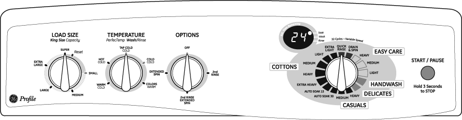 GE WPRE6100GWT 27" Top-Load Washer