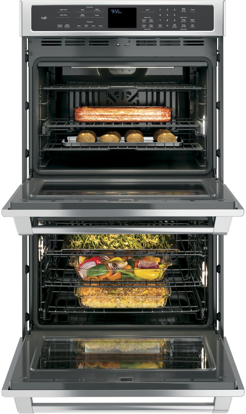 Cafe CT9550SHSS 30 Inch Built-In Double Wall Oven with Convection:...