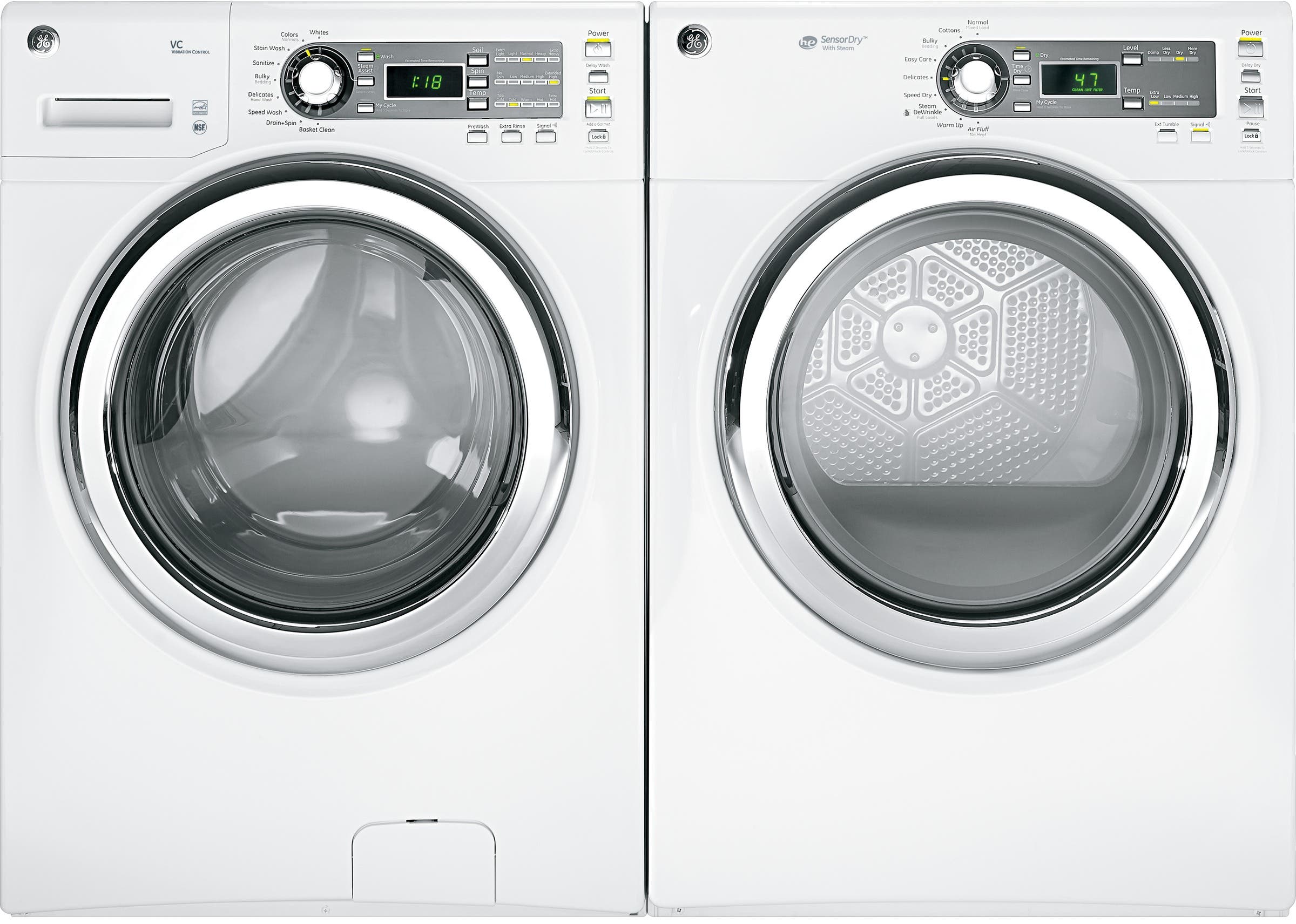 GE GFDS150EDWW 27" Front-Load Electric Dryer
