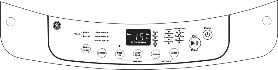 GE WSLS1500HWW 23 Inch 2.6 cu. ft. Top Load Washer