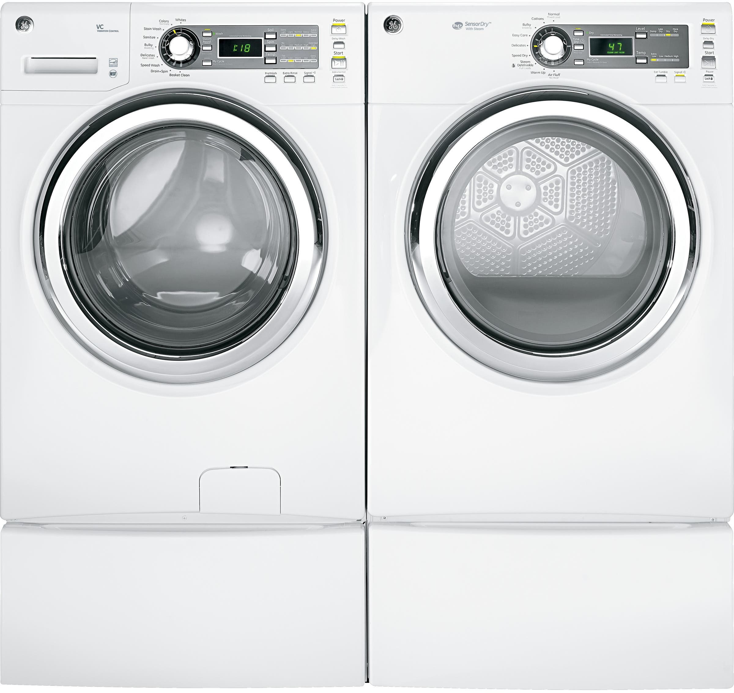 GE GFDS150EDWW 27" Front-Load Electric Dryer