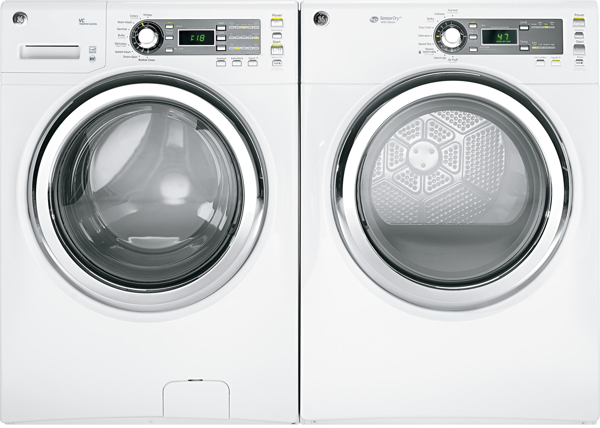 GE GFDS150EDWW 27" Front-Load Electric Dryer