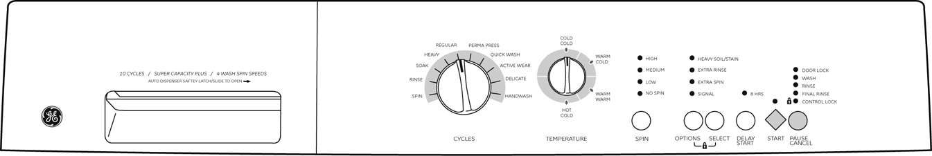 GE WSSH300GWW 28" Front-Load Washer