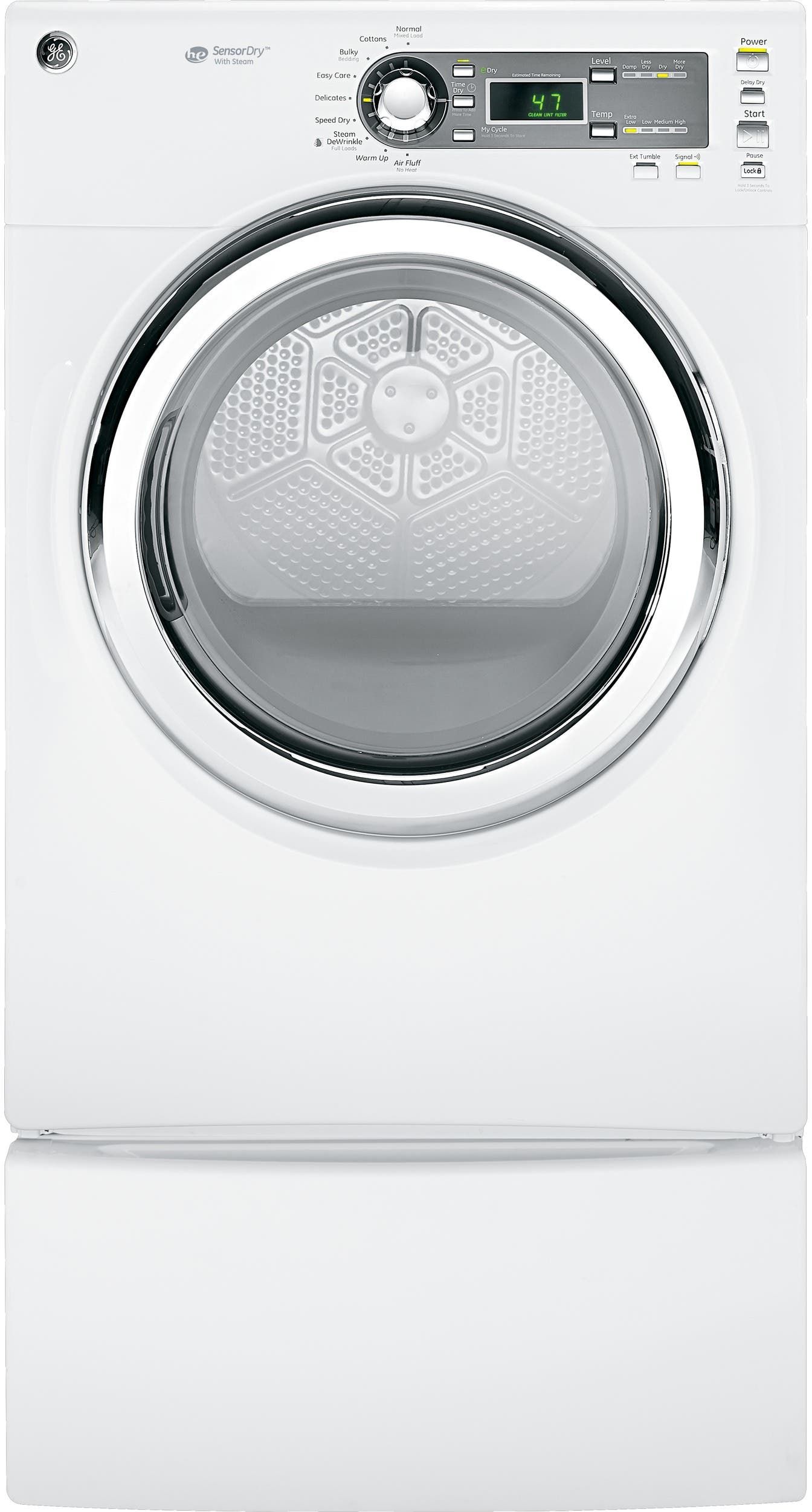 GE GFDS150GDWW 27" Front-Load Gas Dryer