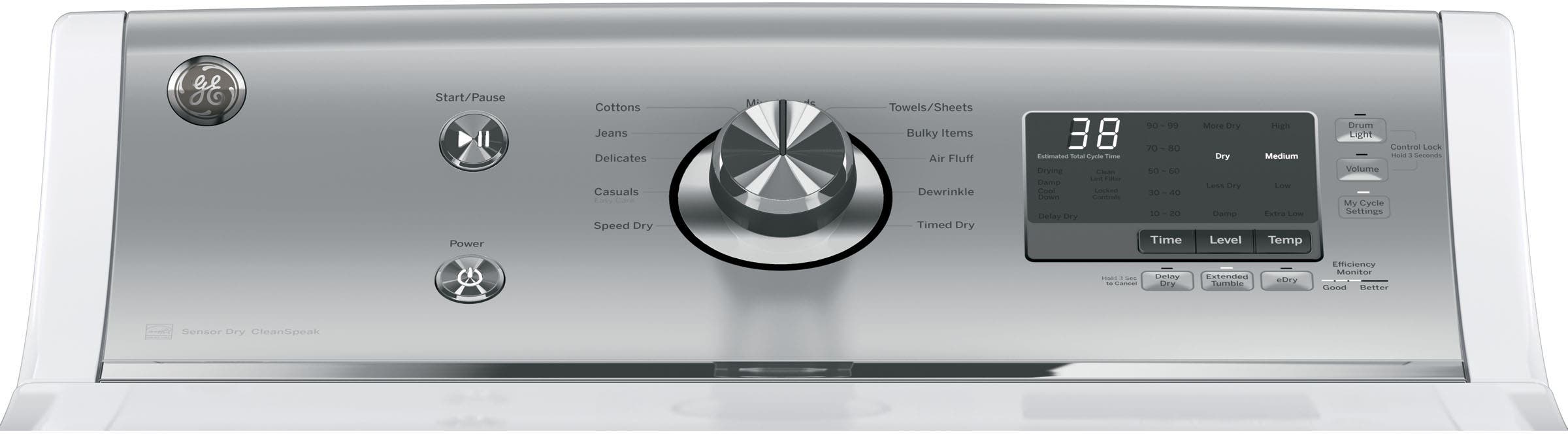 GE GTD81ESSJWS White On White With Silver Backsplash