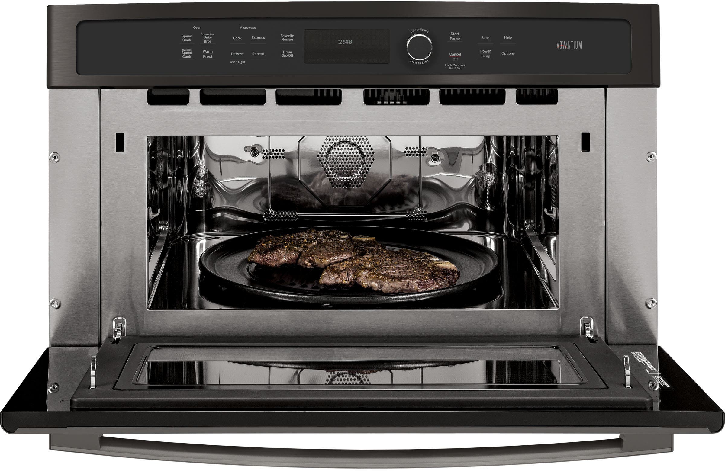 GE PSB9240BLTS Black Stainless Steel