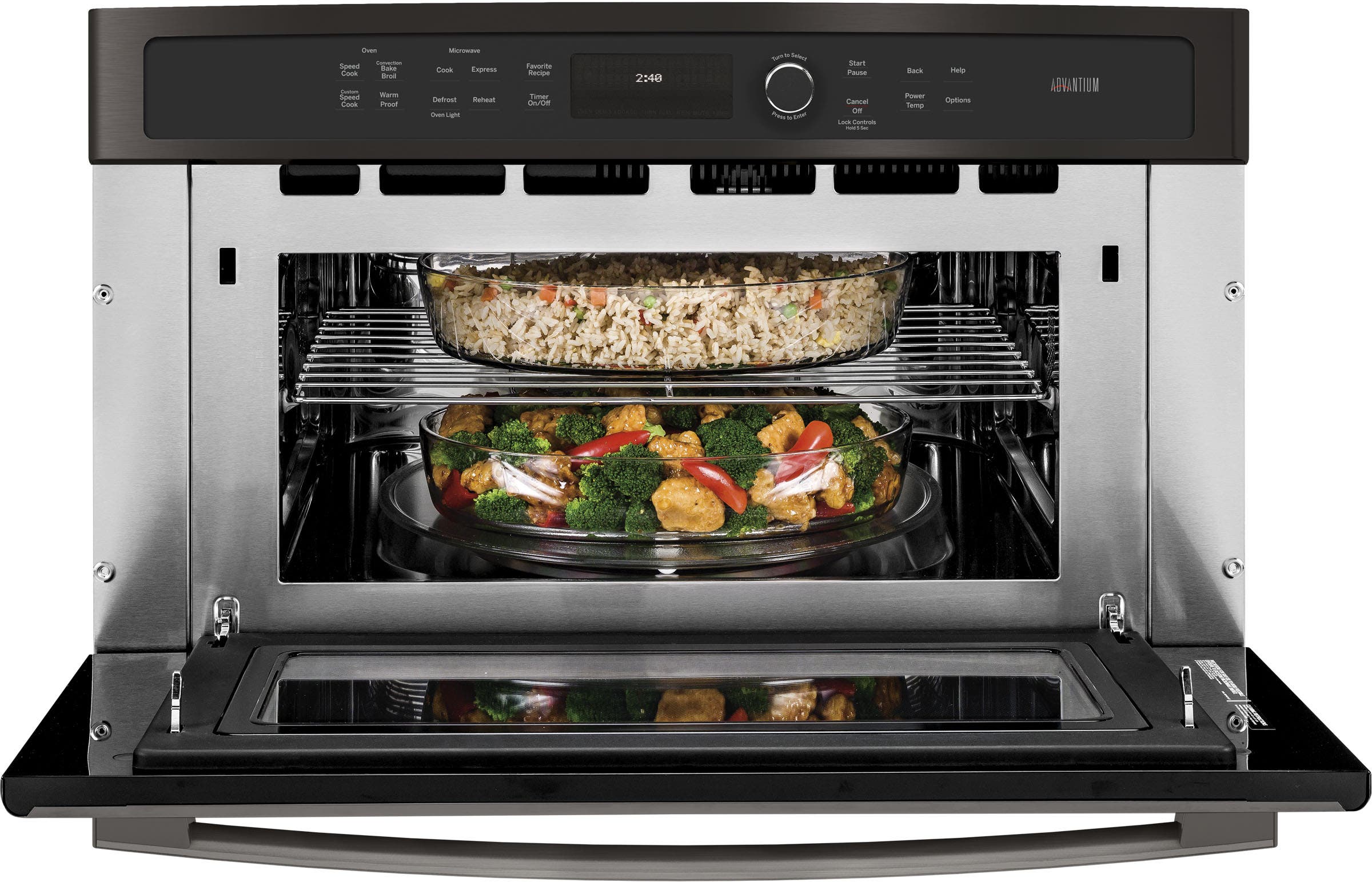 GE PSB9240BLTS Black Stainless Steel
