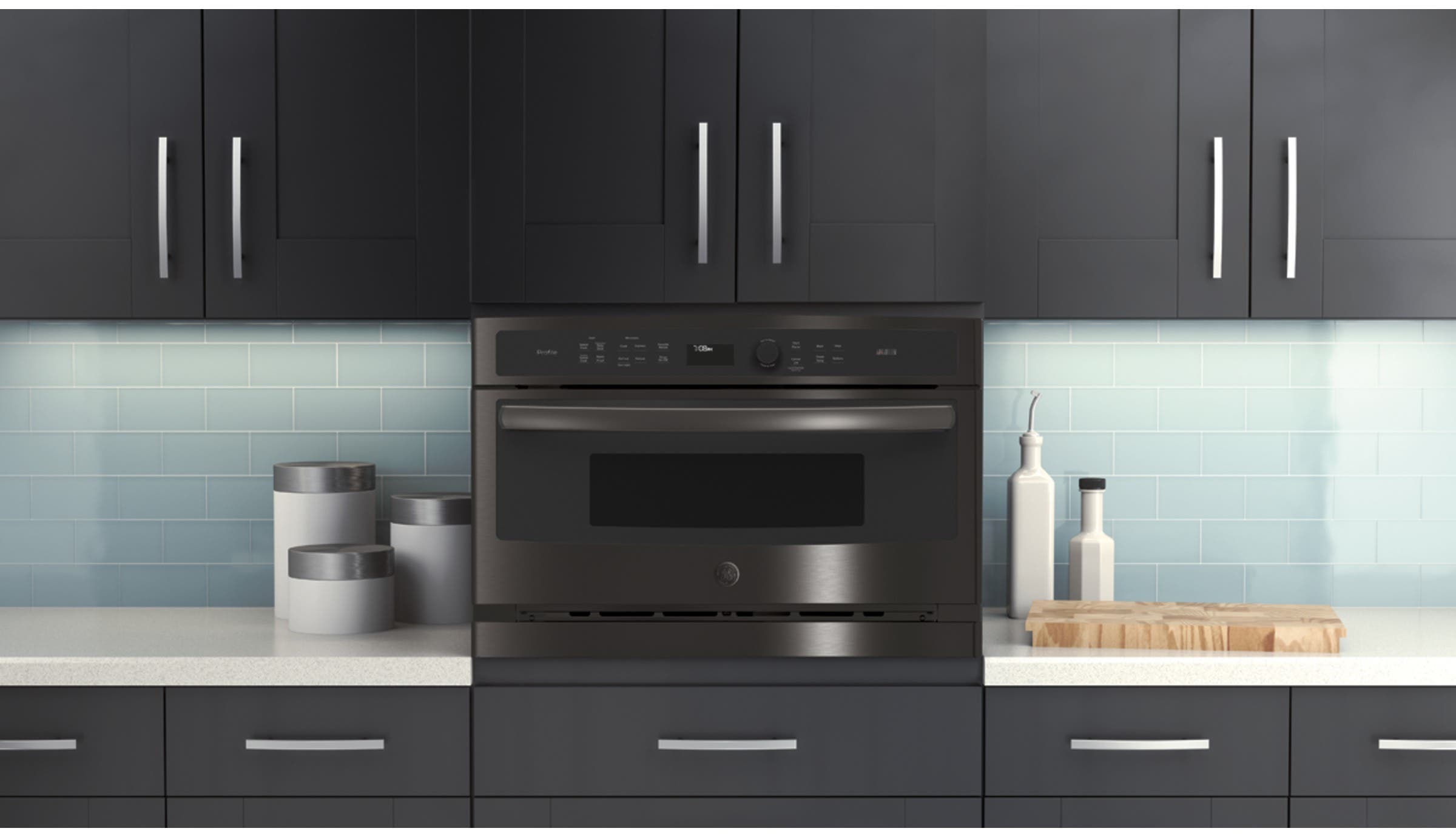 GE PSB9240BLTS Black Stainless Steel