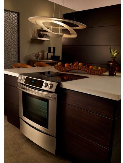 Jenn Air JES9800CAS 30" Slide-In Electric Downdraft Range with Convect...