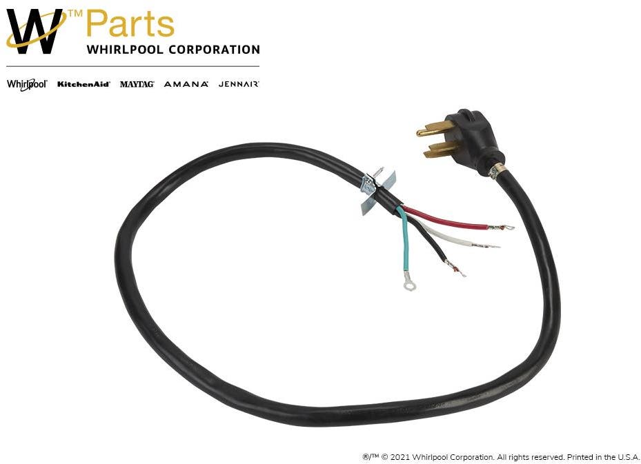 Whirlpool PT400 4 ft. 4-Wire 40 Amp Range Cord