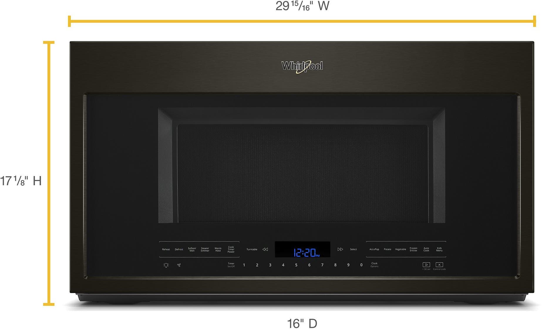 Whirlpool WMH75021HV Black Stainless Steel
