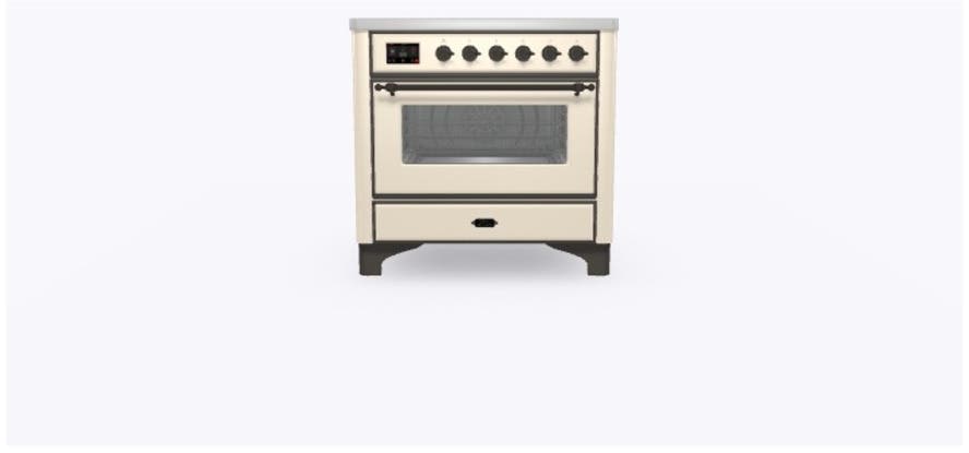 Ilve UMI09NS3AWB Antique White W/ Bronze Trim