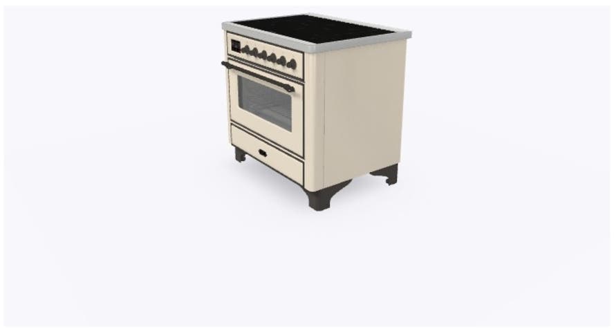 Ilve UMI09NS3AWB Antique White W/ Bronze Trim