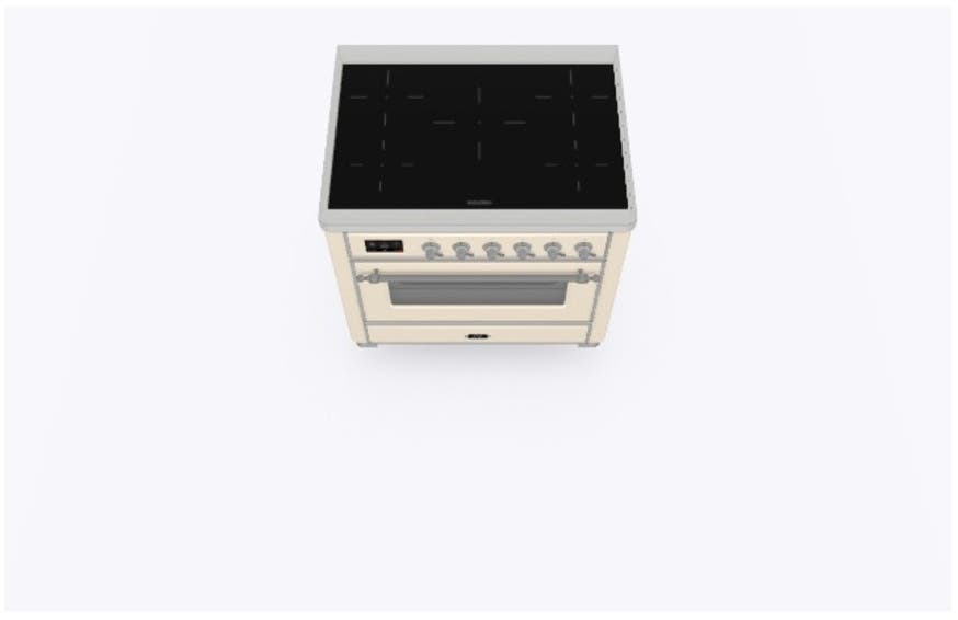 Ilve UMI09NS3AWC Antique White W/ Chrome Trim