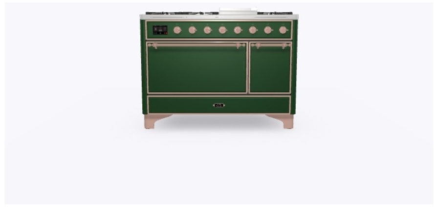 Ilve UM12FDQNS3EGP Natural Gas In Emerald Green W/ Copper Trim