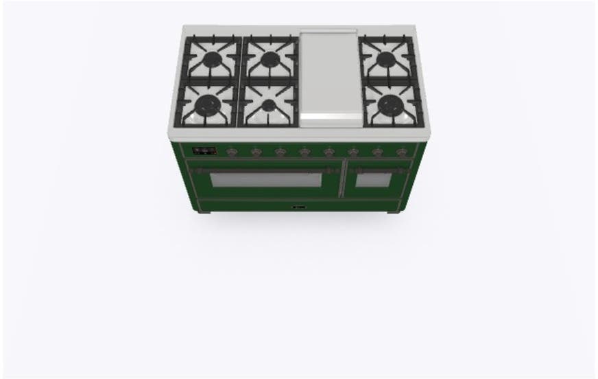 Ilve UM12FDNS3EGBLP Liquid Propane In Emerald Green W/ Bronze Trim