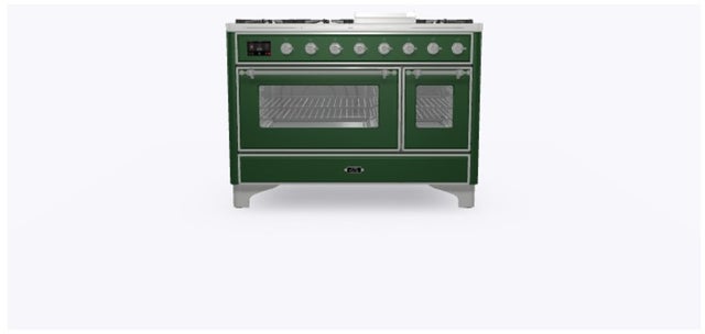 Ilve UM12FDNS3EGC 48 Inch Freestanding Dual Fuel Range with 8 Sealed...