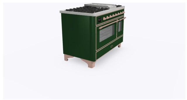 Ilve UM12FDNS3EGP 48 Inch Freestanding Dual Fuel Range with 8 Sealed...