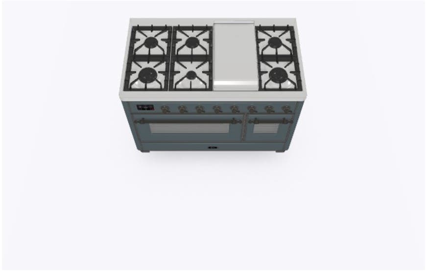 Ilve UM12FDNS3BGB Natural Gas In Blue Grey W/ Bronze Trim