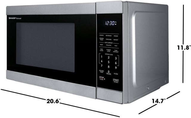 Sharp SMC1162KS 1.1 Cu. Ft. Countertop Microwave Oven, 1000W: Stai...