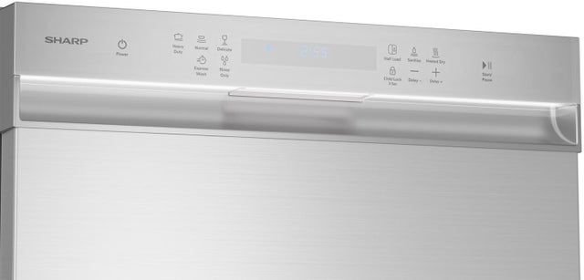 Sharp SDW6504MS 24 Inch Stainless Steel Hybrid 52dB Dishwasher: St...