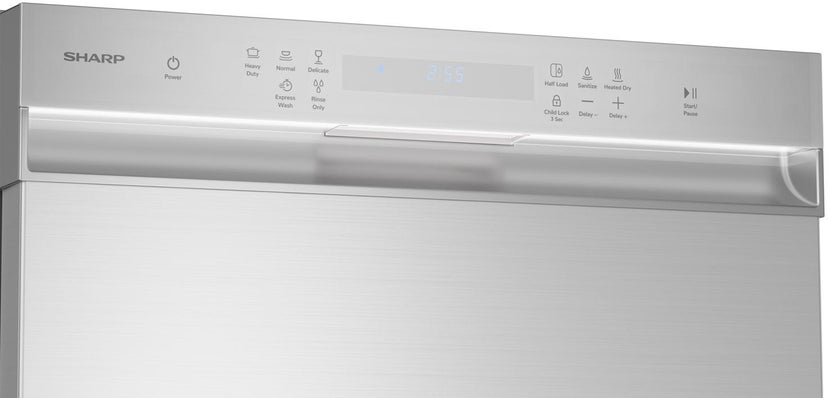 Sharp SDW6504MS 24 Inch Stainless Steel Hybrid 52dB Dishwasher: St...